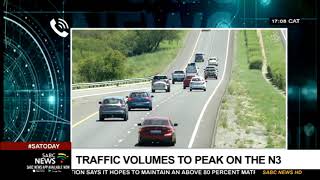 N3 highway from Durban experiencing heavy traffic