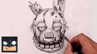 How To Draw Springtrap | FNAF Sketch Tutorial