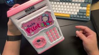 Unboxing MILEKE Electronic Piggy Bank for Kids