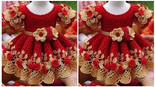 crochet frock for baby girl, crochet dress (all sizes)/@beautyofcrochet4345