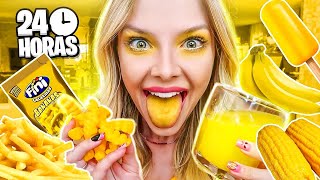 COMENDO TUDO AMARELO POR UM DIA INTEIRO!! *24 horas só comidas amarelas*