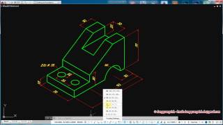 Autocad - Vẽ hình chiếu trục đo trong AutoCAD