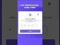 create otp verification code form using  html css and javascript
