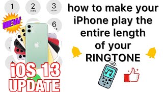 How To Make iPhone Ring Longer (Or Shorter) iOS 13 UPDATE!