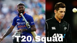 India vs New Zealand T20 Squad 2023 IND vs NZ T20 squad 2023 NZ vs IND Squad
