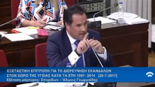 Τοποθέτηση Άδωνι Γεωργιάδη σε ερωτήσεις του Σ. Λάππα στην εξεταστική για το Ντυνάν 26/07/2017