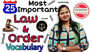 25 Most Important Law and Order English Vocabulary || IELTS Vocabulary || By Priyanka Aggarwal