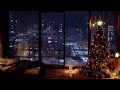 24/7 Live Stream In This New York Snowy Christmas Apartment | Blizzard Sounds For Sleeping |