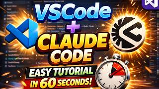 Visual Studio Code VSCode + Claude Code Setup (Easy Tutorial in 60 seconds)