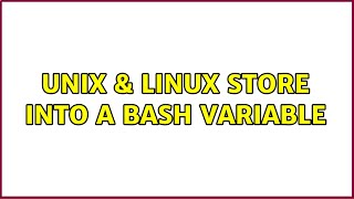 Unix & Linux: Store $(java -version) into a bash variable (2 Solutions!!)