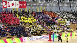 春高バレー福井県代表決定戦 男子 福井工大福井vs北陸 『試合前応援合戦』