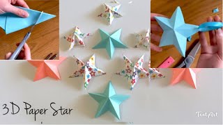 صنع نجمة خماسية بقصة وحدة بس كالمحترفين(للمبتدئين)طريقة صنع نجمةmake a perfect star with one cut