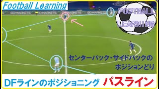 DFのポジショニング・パスラインをつなぐＣＢ、ＳＢのポジション。サッカー学べる動画。