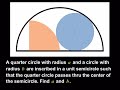 a circle a semicircle and a quarter circle