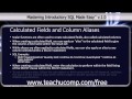 SQL Training - Structured Query Language Tutorial - Calculated Fields and Column Aliases Lesson
