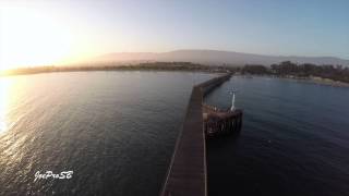 Drone Video of Goleta Pier Goleta Beach Santa Barbara California