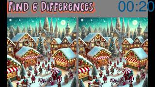 SPOT 6 DIFFERENCES (can you?!?) - Christmas, Holidays themed CHALLENGE ... GOOD LUCK!