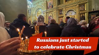 Russian Christmas in a typical Russian church 250 miles away from Moscow