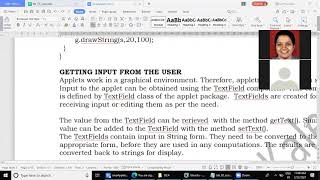 OOPS Using JAVA : Java Applet 3 GettingInput from the User