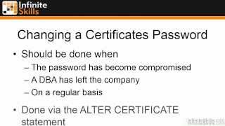 Microsoft SQL Server 70-462 Tutorial | Managing Certificates