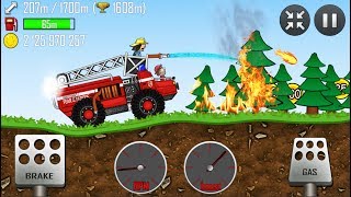 Hill Climb Racing - FIRE TRUCK in FOREST | GamePlay