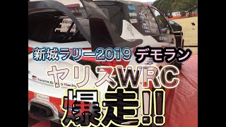 新城ラリー2019デモラン、ヤリスWRC爆走