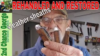 Transforming 3 Vintage Camillus Knives, Rehandled, Restored, And Custom Sheaths!