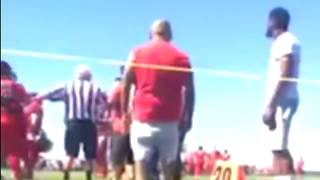 VIDEO: Referee body slammed during youth football game