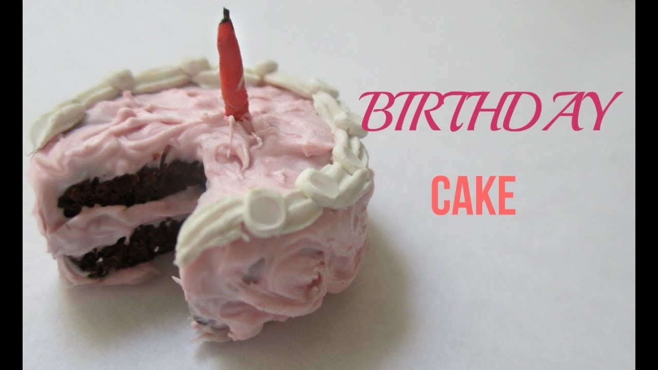 Polymer Clay Birthday Cake Tutorial Miniature Mondays Youtube