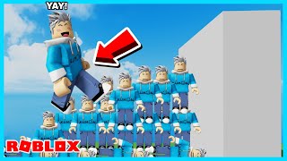 Aku Memanjat Dinding Tertinggi Tapi Pakai Badan! RAGDOLL STACK - Roblox Indonesia