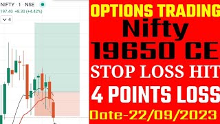 4 Points Loss in Nifty Options Trading | Options Trading Scalping | Options Trading For Beginner