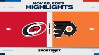 NHL Highlights | Hurricanes vs. Flyers - November 28, 2023