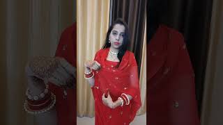 My Karwa Chauth Look | How to get ready for karwa chauth | #shorts #shortvideo #sareelook #saree