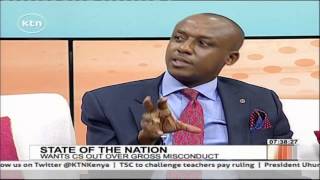 Makueni Senator Mutula Junior say Devolution CS Ann Wauguru should step aside over NYS saga