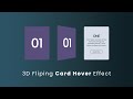 CSS 3D flip card effect  on hover only HTML & CSS