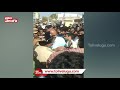 పోలీసులకు అరవింద్ కు మధ్య తీవ్ర వాగ్వాదం bjp mp aravind argues with police in polling station