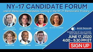 Jewish Dems Host a Candidate Forum for New York's 17th Congressional District Democratic Primary