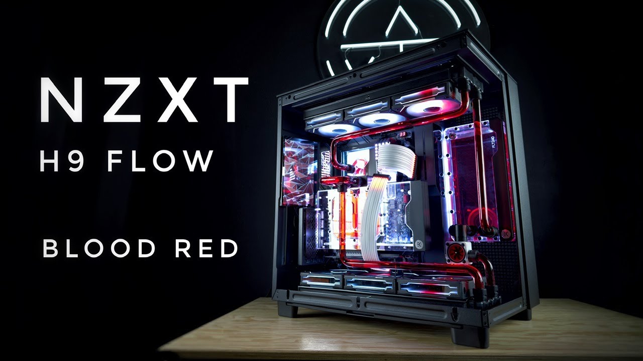 Epic BLOOD-RED NZXT H9 Custom Loop Water-cooling PC! - YouTube