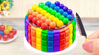 🎅How to Make Miniature Cake Decorating ideas with Chocolate🎅Beautiful Rainbow Pop It Cake Recipe