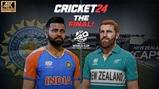 India vs New Zealand | The Final | T20 World Cup 2024 | A Last-Ball Thriller! 🤯 | Cricket 24 #7