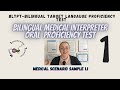 BILINGUAL ASSESSMENT TEST/medical interpreter/keywords/oral proficiency test BLTPT #1.1