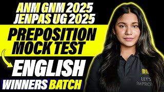 Preposition Mock Test | ANM GNM 2025 English | JENPAS UG 2025 English | Sragdhara Ma'am