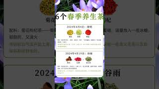 春天6个节气茶，喝出好气色！#健康 #養生  #womenshealth  #养生健康  #食疗  #女性