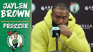 Jaylen Brown on SCUFFLE with Giannis Antetokounmpo | Celtics vs Bucks