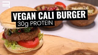 Vegan California Burger Recipe | 30g Protein Recipe | FREE Nutrition Guidebook Download