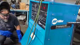 Miller Syncrowave 350 Tig Arc Welder CC AC DC Welding with Bernard Cooler