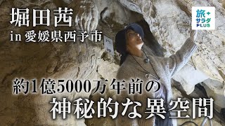 【堀田茜 in 愛媛県西予市】歴史を感じる神秘的な洞窟で暗闇体験