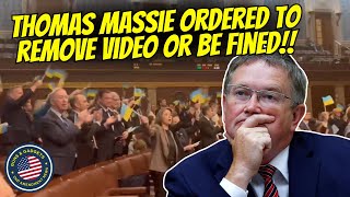 Rep. Thomas Massie ORDERED To Remove  Or Be Fined!!
