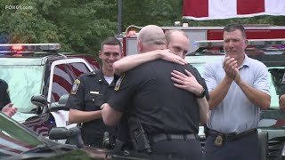 Farmington Police Department gives a warm welcome to police officer