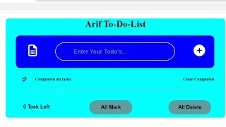 To-Do List Coding Ninja Skill Test project ||